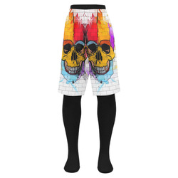 A Skull on Wall by Popart Lover Men's Swim Trunk (Model L21)