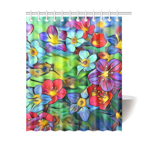 Amazing Floral 29B by FeelGood Shower Curtain 60"x72"