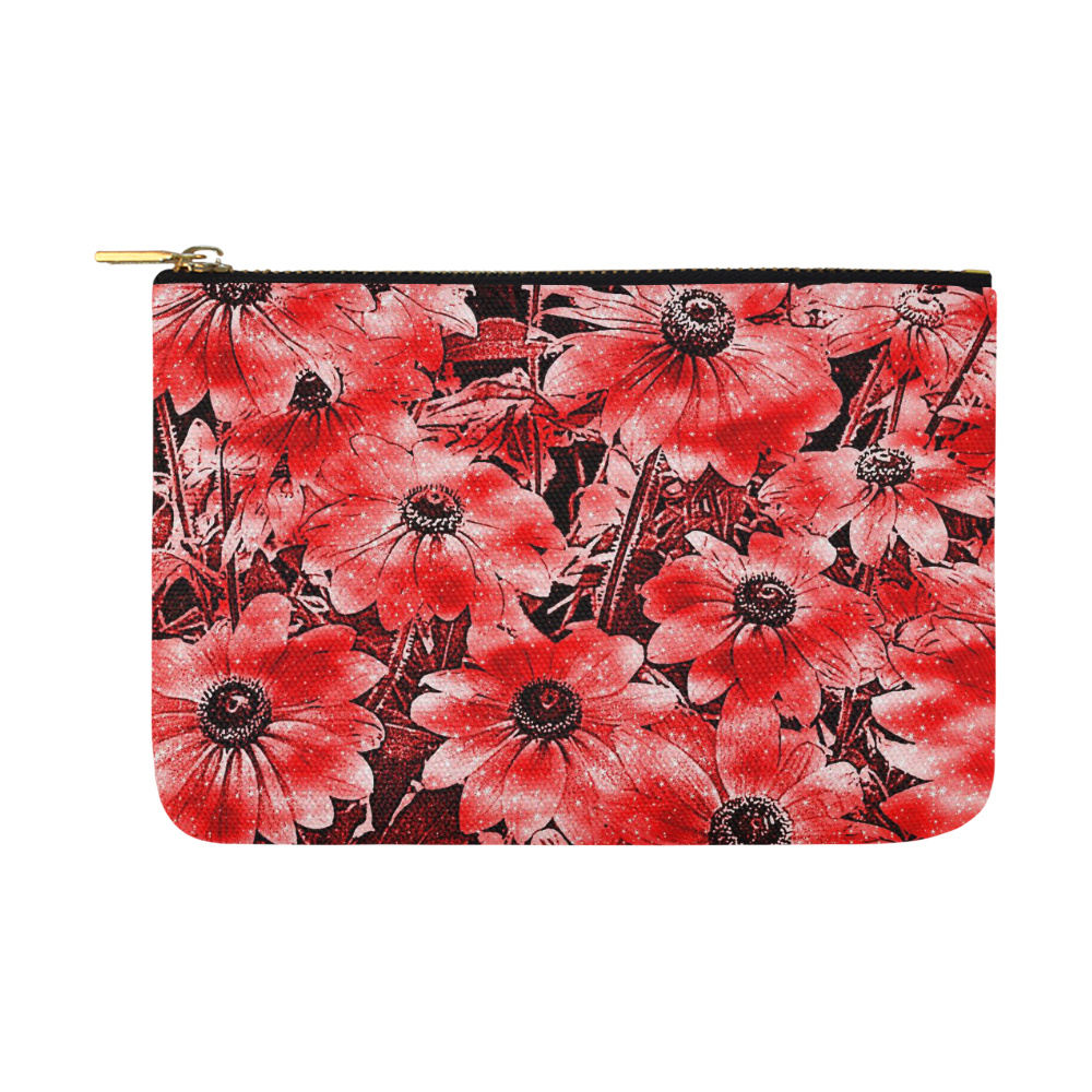 wonderful sparkling Floral E by JamColors Carry-All Pouch 12.5''x8.5''