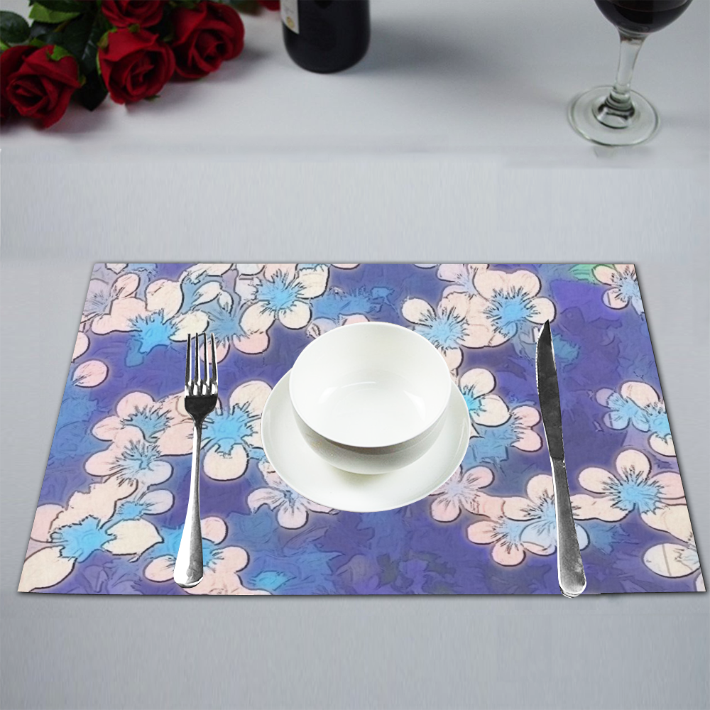 lovely floral 29 C by FeelGood Placemat 12’’ x 18’’ (Set of 4)
