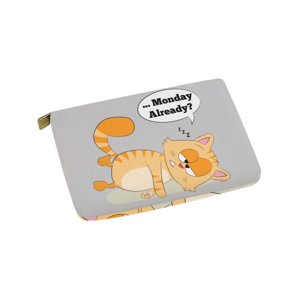 Even Cat Hates Monday Carry-All Pouch 9.5''x6''