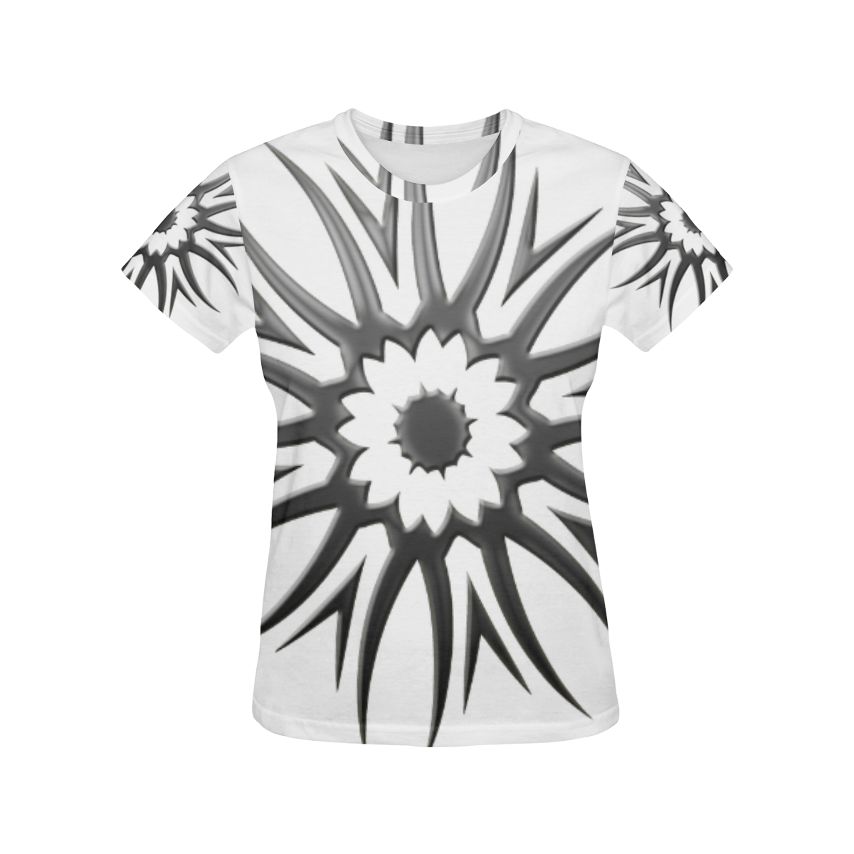 Silver All Over Print T-Shirt for Women (USA Size) (Model T40)