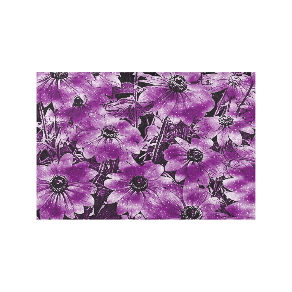 wonderful sparkling Floral D by JamColors Placemat 12’’ x 18’’ (Set of 6)