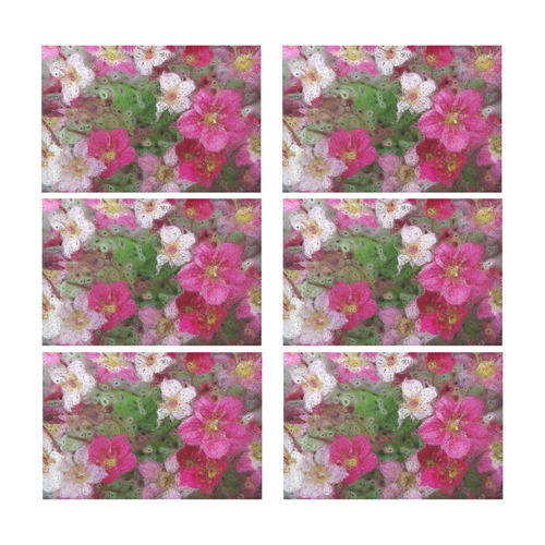 Amazing Floral 29C by FeelGood Placemat 12’’ x 18’’ (Set of 6)