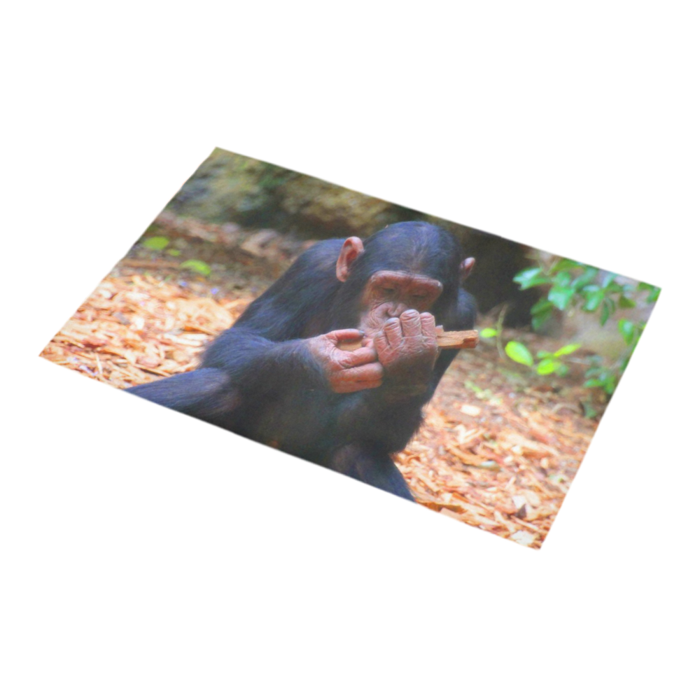 young chimpanzee Bath Rug 16''x 28''
