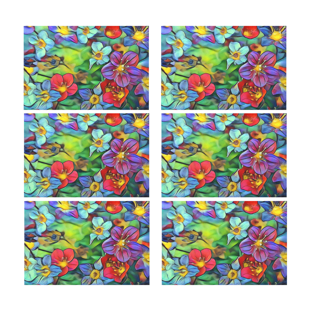Amazing Floral 29B by FeelGood Placemat 12’’ x 18’’ (Set of 6)