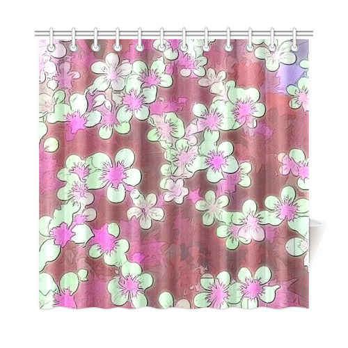 lovely floral 29 B by FeelGood Shower Curtain 72"x72"