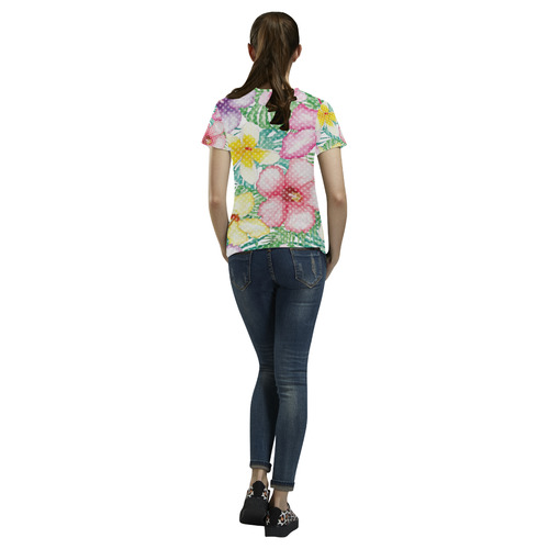 Tropics1 All Over Print T-Shirt for Women (USA Size) (Model T40)