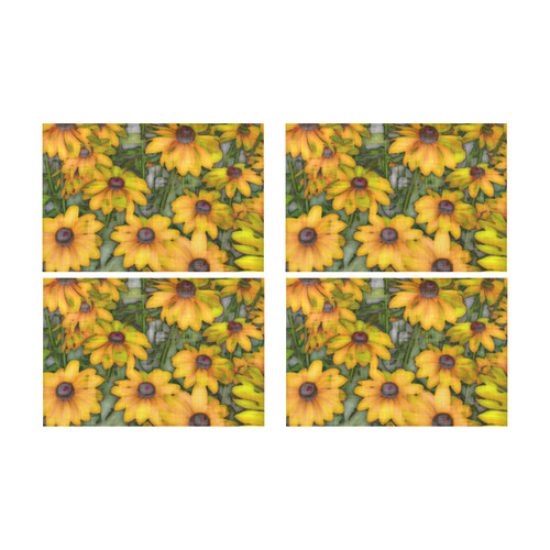 Amazing Floral 28A by FeelGood Placemat 12’’ x 18’’ (Set of 4)