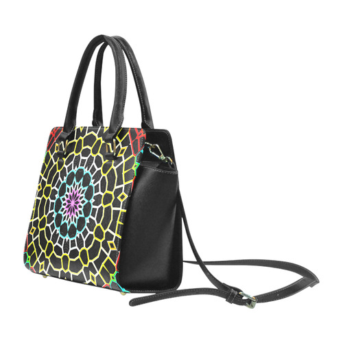 Live Line Mandala Rivet Shoulder Handbag (Model 1645)