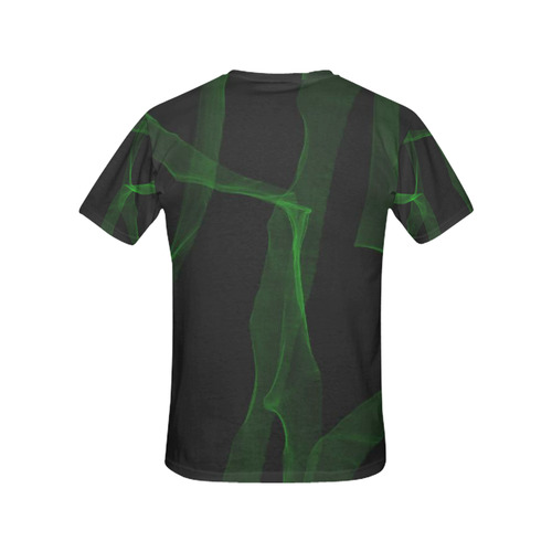 Green Black Neon All Over Print T-Shirt for Women (USA Size) (Model T40)
