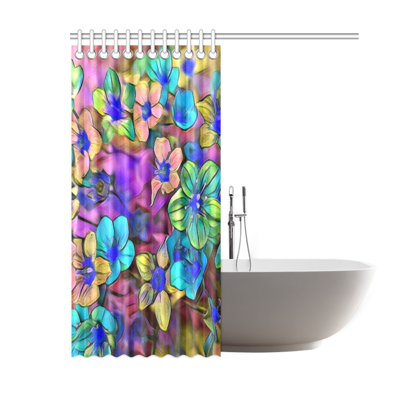 Amazing Floral 29A by FeelGood Shower Curtain 60"x72"