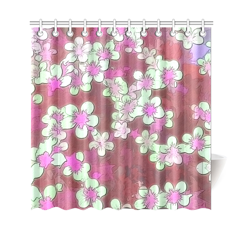 lovely floral 29 B by FeelGood Shower Curtain 69"x70"
