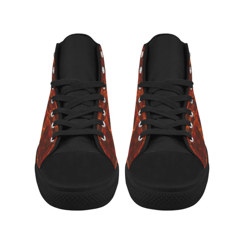 Sci Fi Horror Geometric design Aquila High Top Microfiber Leather Men's Shoes (Model 032)