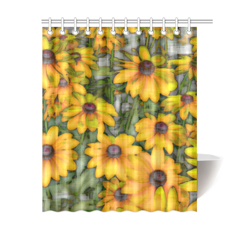 Amazing Floral 28A by FeelGood Shower Curtain 60"x72"