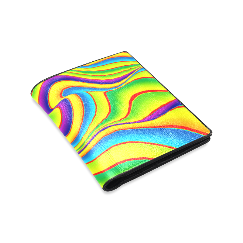 Summer Wave Colors Men's Leather Wallet (Model 1612)