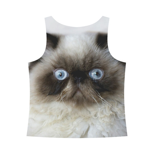 Funny Cat All Over Print Tank Top for Women (Model T43)