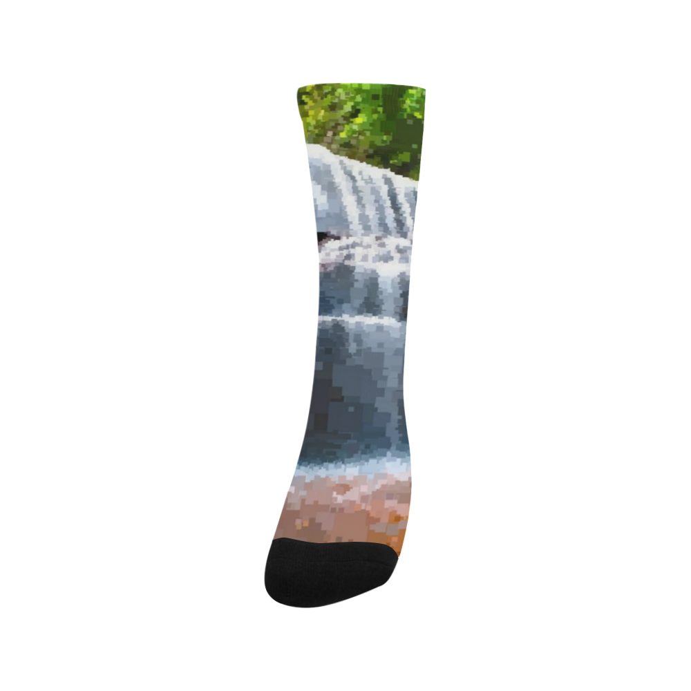 Pixel Waterfall Trouser Socks