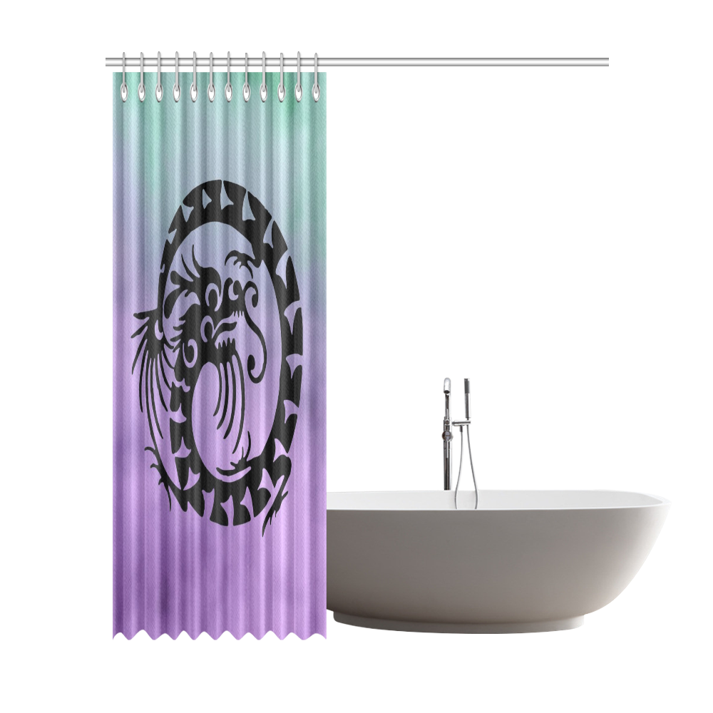 Cheinese Fantasy Dragon A by FeelGood Shower Curtain 72"x84"