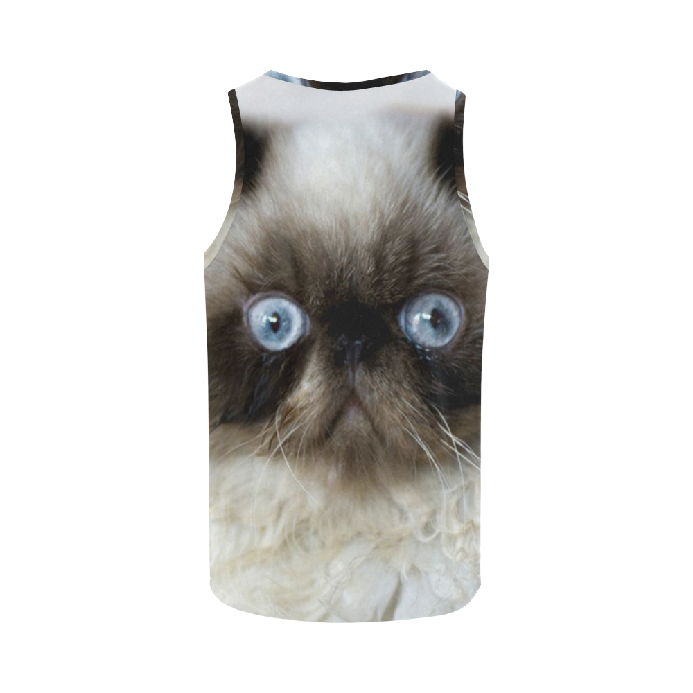 Funny Cat All Over Print Tank Top for Women (Model T43)