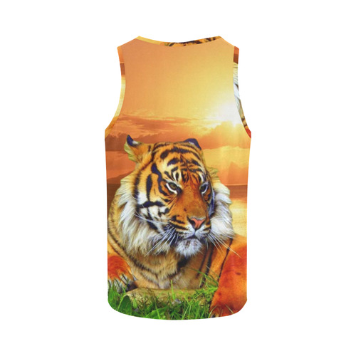 Sumatran Tiger All Over Print Tank Top for Women (Model T43)
