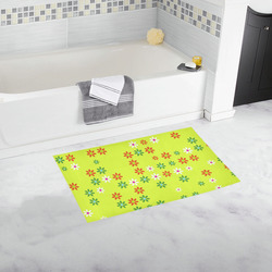 Floral Fabric 2C Bath Rug 16''x 28''