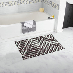 friendly retro pattern H by Feelgood Bath Rug 16''x 28''