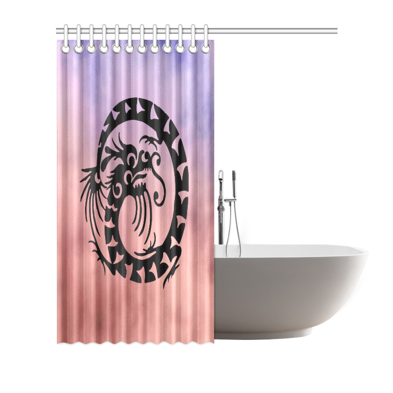 Cheinese Fantasy Dragon C by FeelGood Shower Curtain 72"x72"