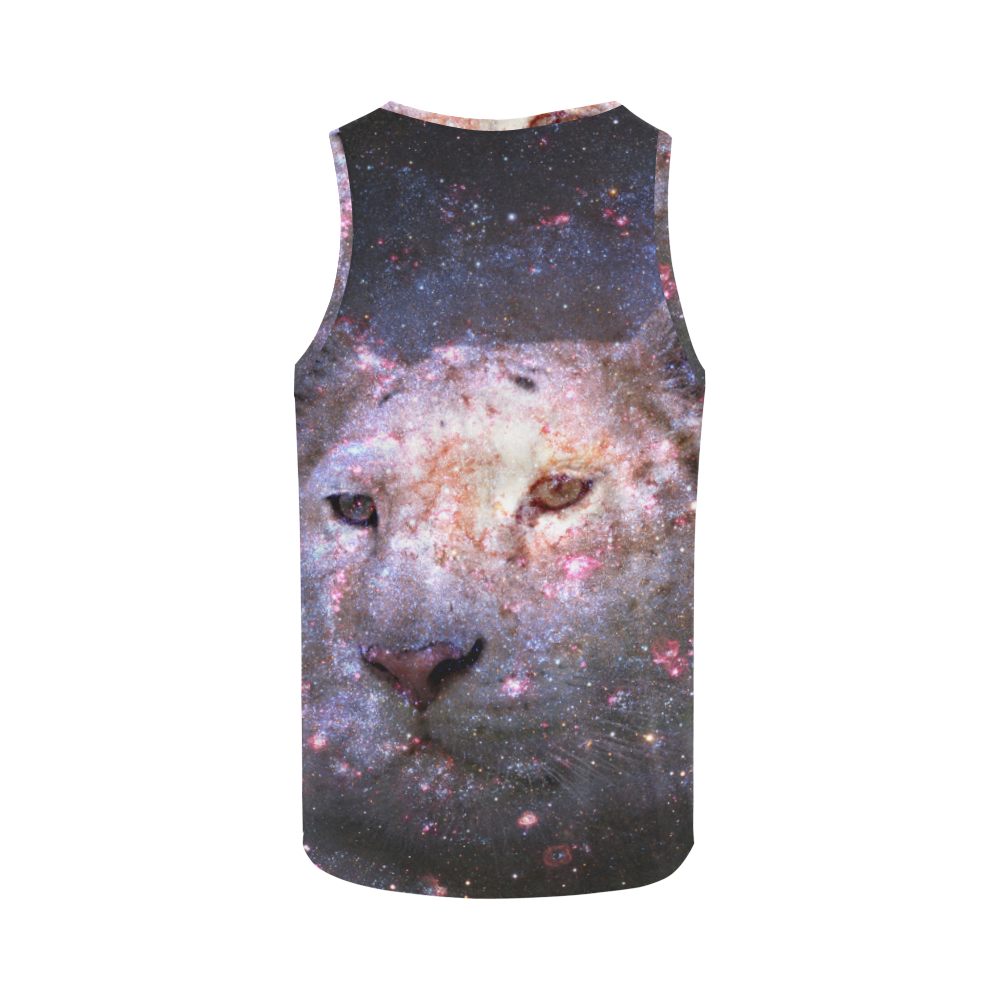 Tiger and Galaxy All Over Print Tank Top for Men (Model T43)