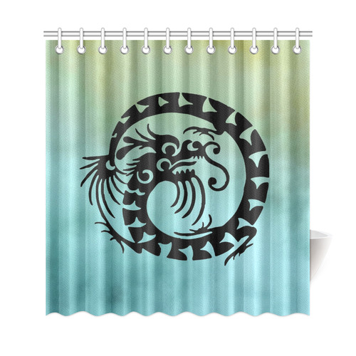 Cheinese Fantasy Dragon B by FeelGood Shower Curtain 69"x72"