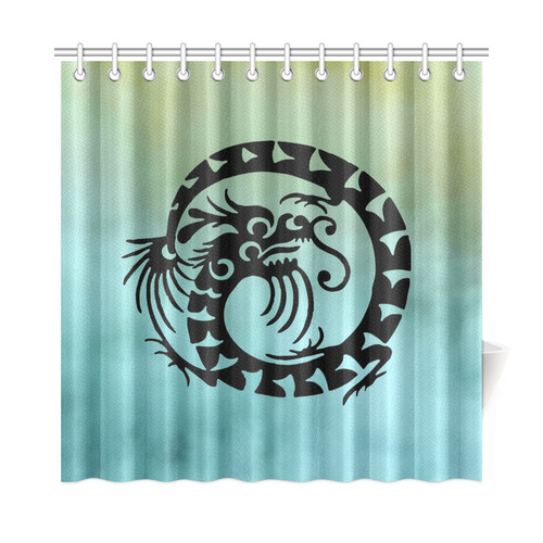 Cheinese Fantasy Dragon B by FeelGood Shower Curtain 72"x72"