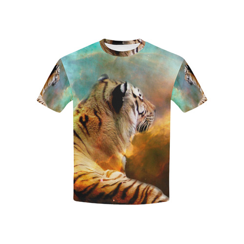 Tiger and Nebula Kids' All Over Print T-shirt (USA Size) (Model T40)
