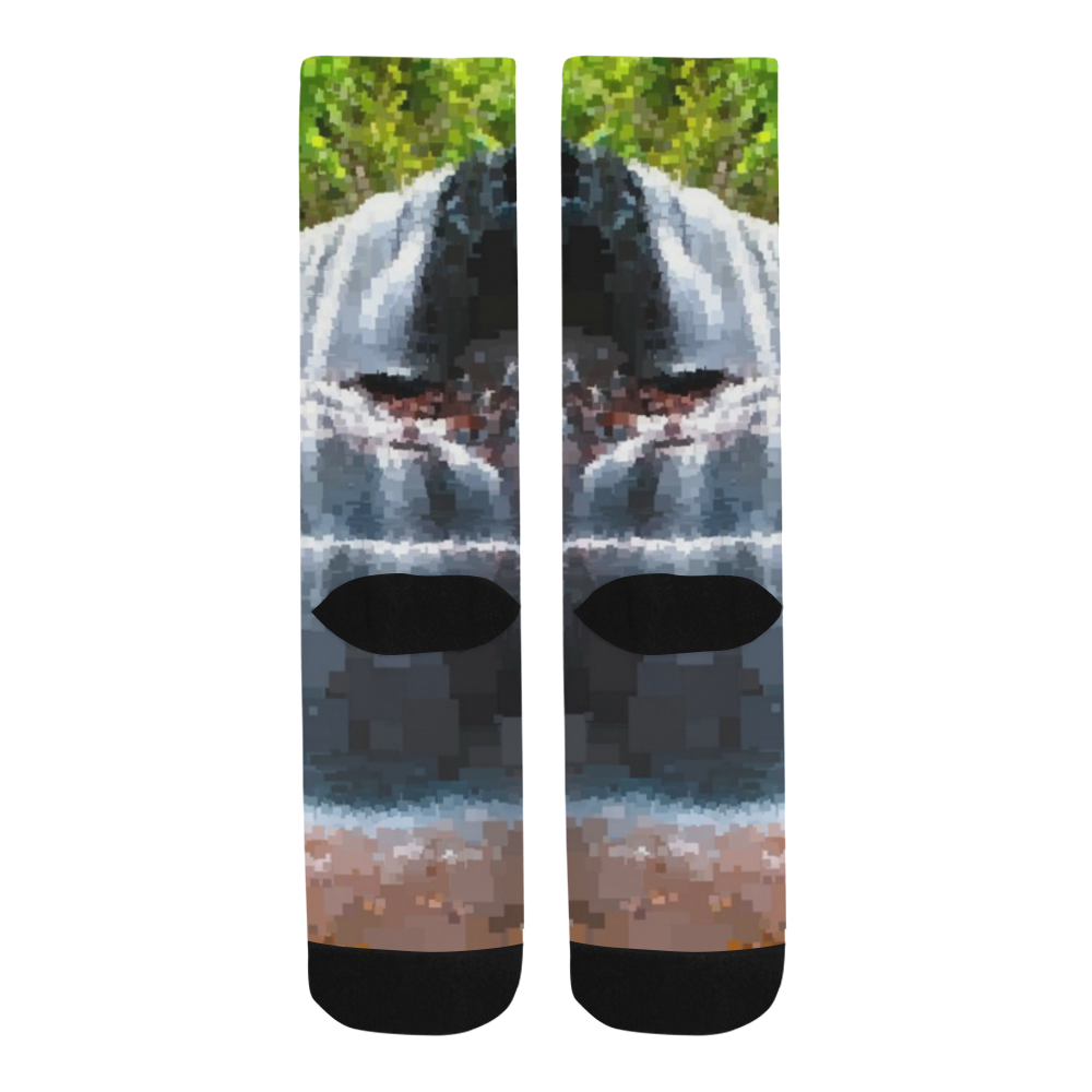 Pixel Waterfall Trouser Socks