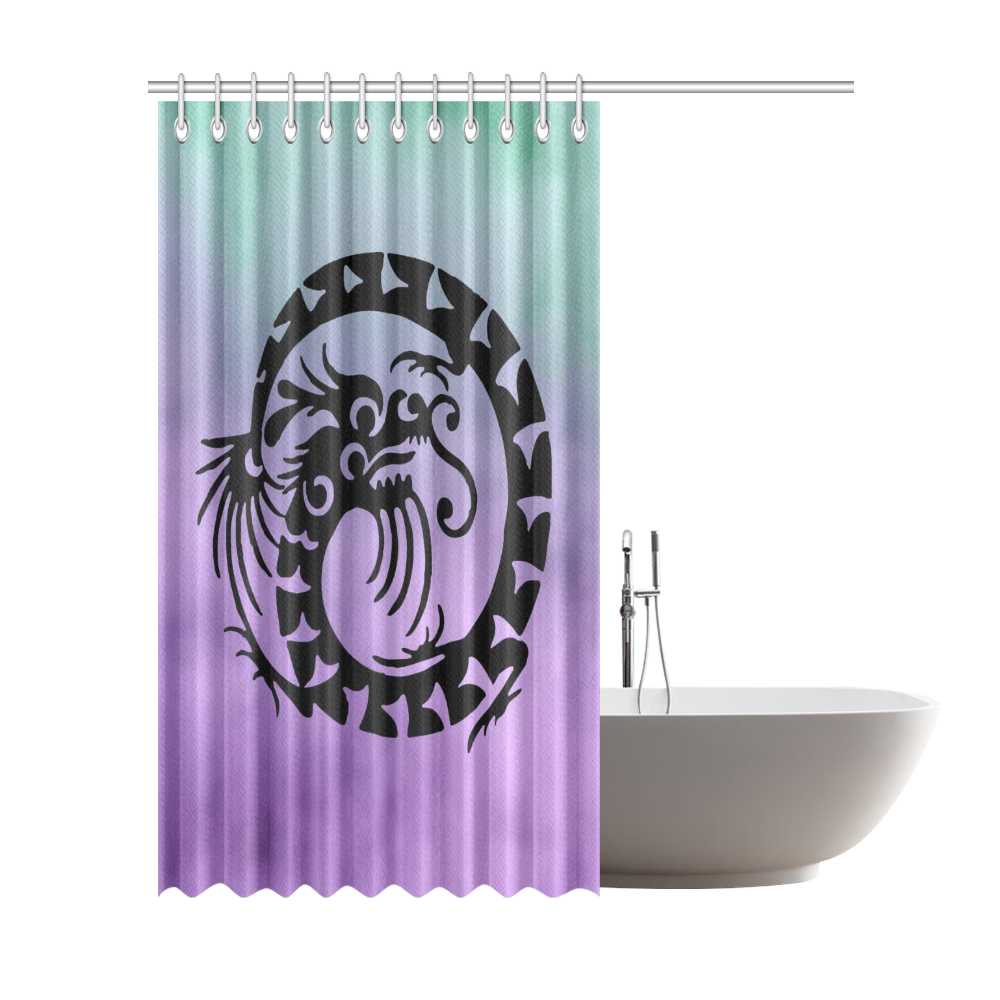 Cheinese Fantasy Dragon A by FeelGood Shower Curtain 72"x84"