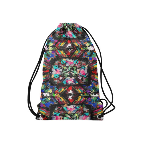 Ecuadorian Stained Glass 0760 Small Drawstring Bag Model 1604 (Twin Sides) 11"(W) * 17.7"(H)