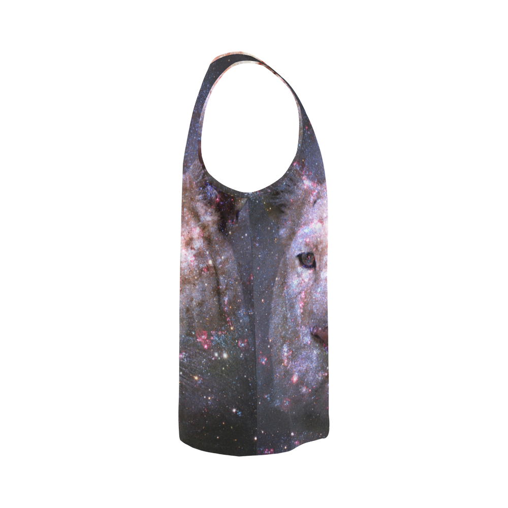 Tiger and Galaxy All Over Print Tank Top for Men (Model T43)