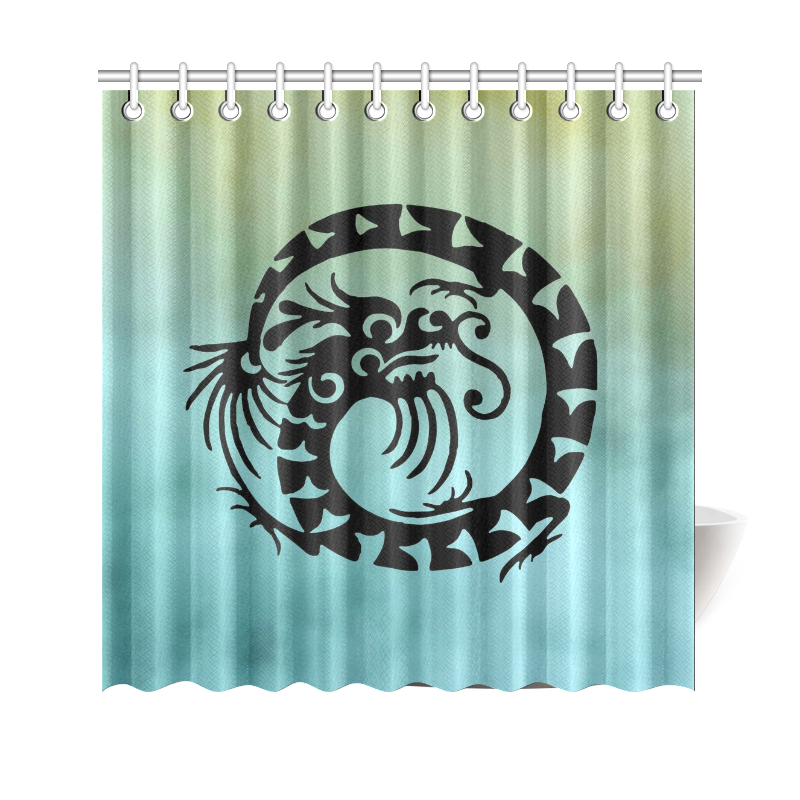 Cheinese Fantasy Dragon B by FeelGood Shower Curtain 69"x70"