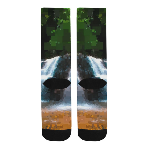 Pixel Waterfall Trouser Socks