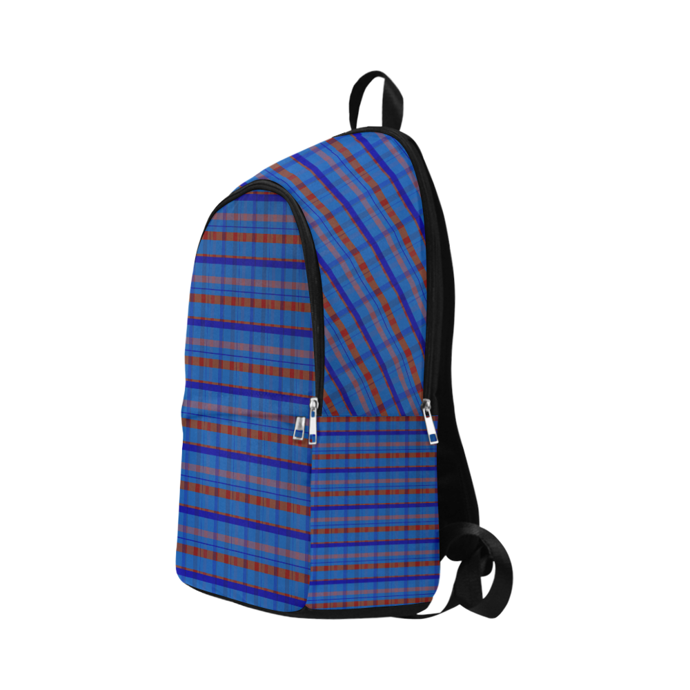 Royal Blue Plaid Hipster Style Fabric Backpack for Adult (Model 1659)
