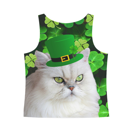 St. Patrick's Irish Cat All Over Print Tank Top for Women (Model T43)