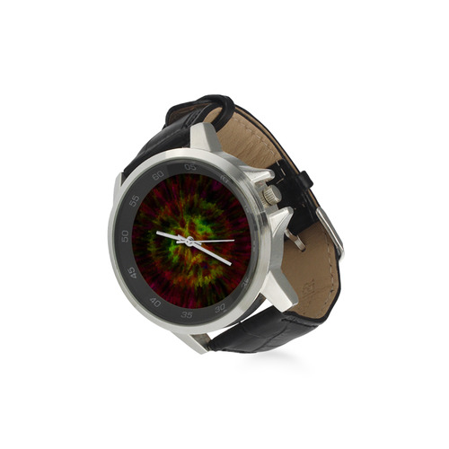 sd ageberle bümm Unisex Stainless Steel Leather Strap Watch(Model 202)