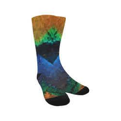 Peacock Feather Pixel Trouser Socks