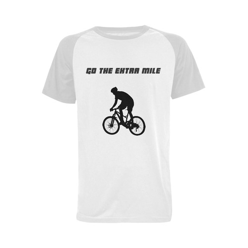 Go the extra mile Men's Raglan T-shirt Big Size (USA Size) (Model T11)