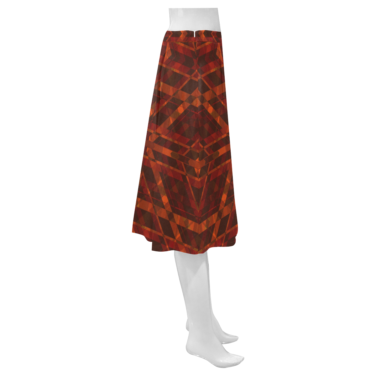 Sci Fi Horror Geometric design Mnemosyne Women's Crepe Skirt (Model D16)
