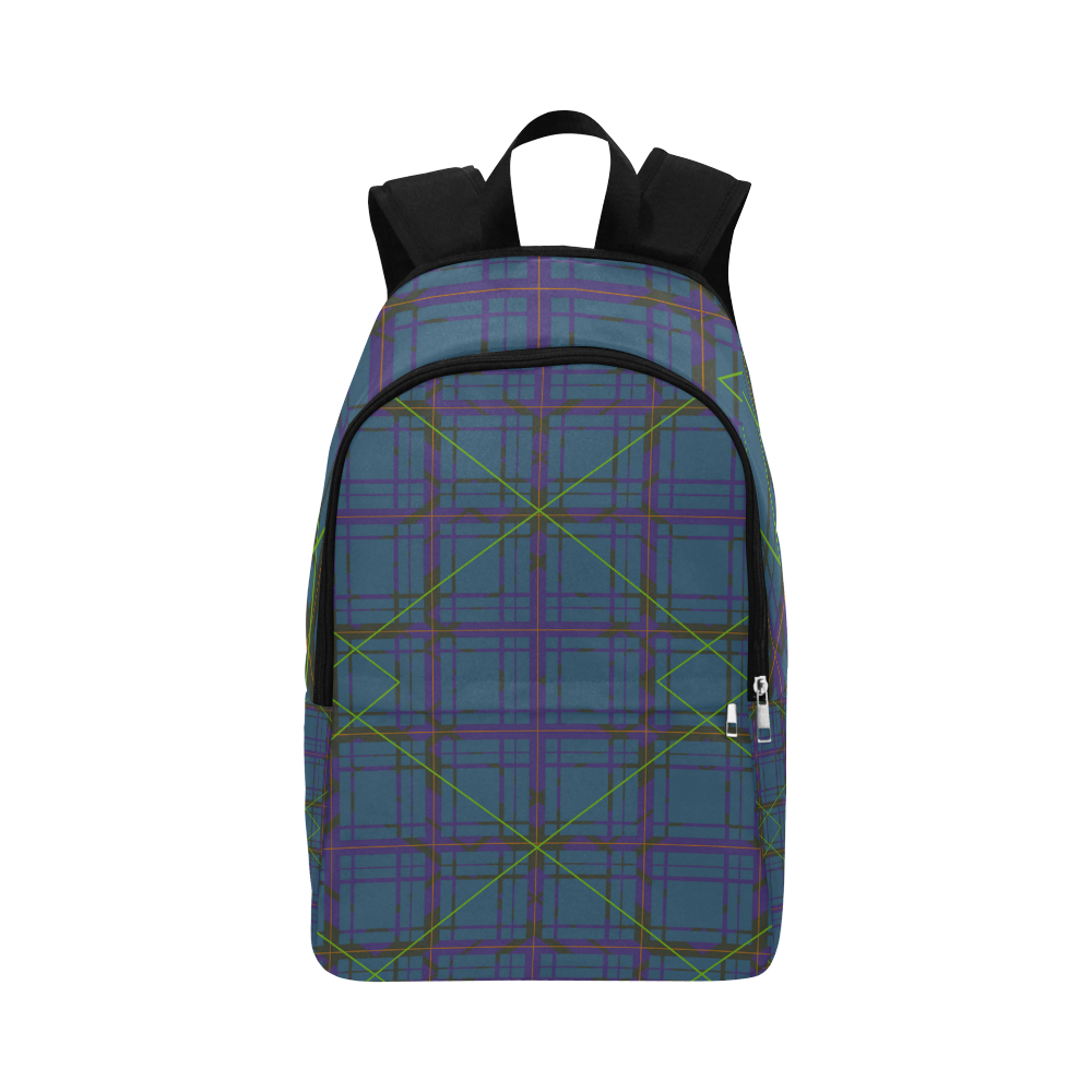Neon plaid 80's style design Fabric Backpack for Adult (Model 1659)