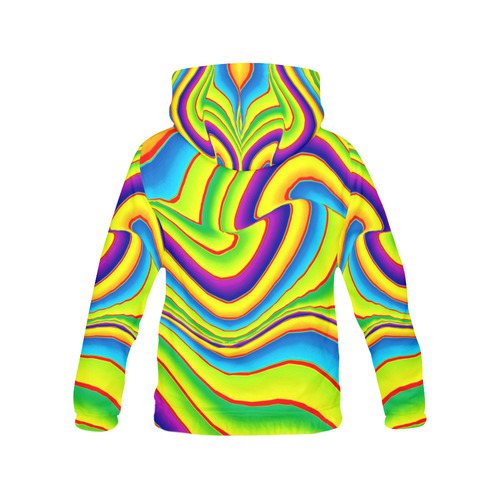 Summer Wave Colors All Over Print Hoodie for Women (USA Size) (Model H13)