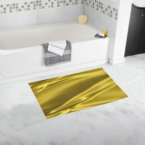 Gold satin 3D texture Bath Rug 16''x 28''