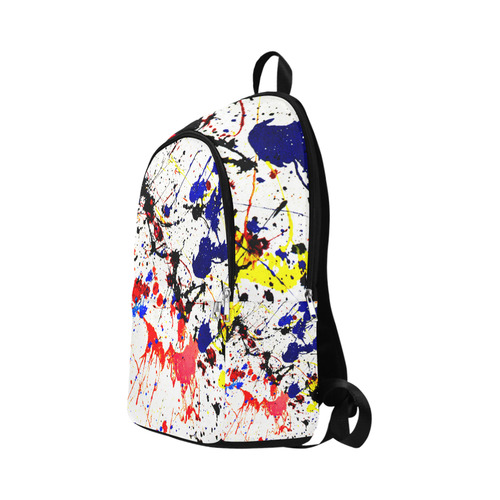 Blue & Red Paint Splatter Fabric Backpack for Adult (Model 1659)