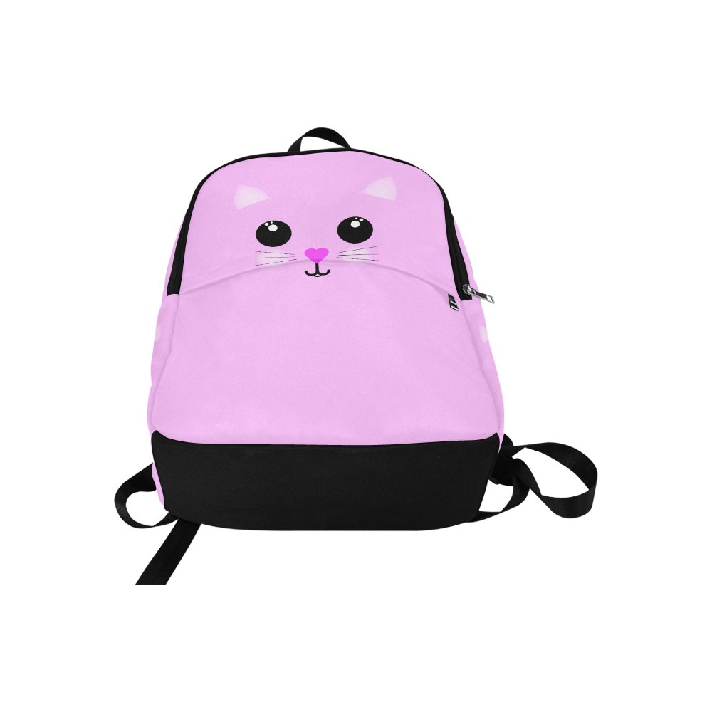 Kawaii Kitty Pink Fabric Backpack for Adult (Model 1659) | ID: D1561326