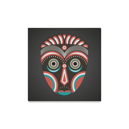 Lulua Ethnic Tribal Mask Canvas Print 16"x16"